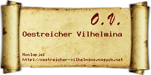 Oestreicher Vilhelmina névjegykártya